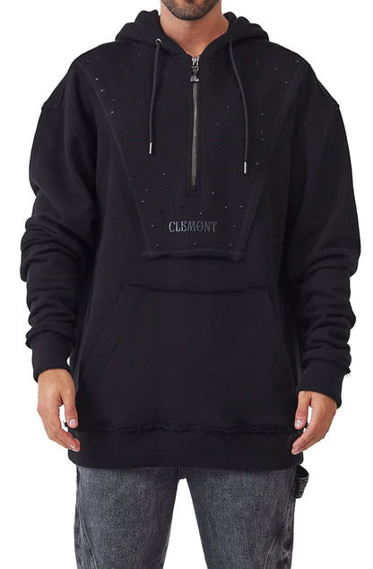 HOODIE CLEMONT OVERSIZED HOMBRE NERO NEGRO