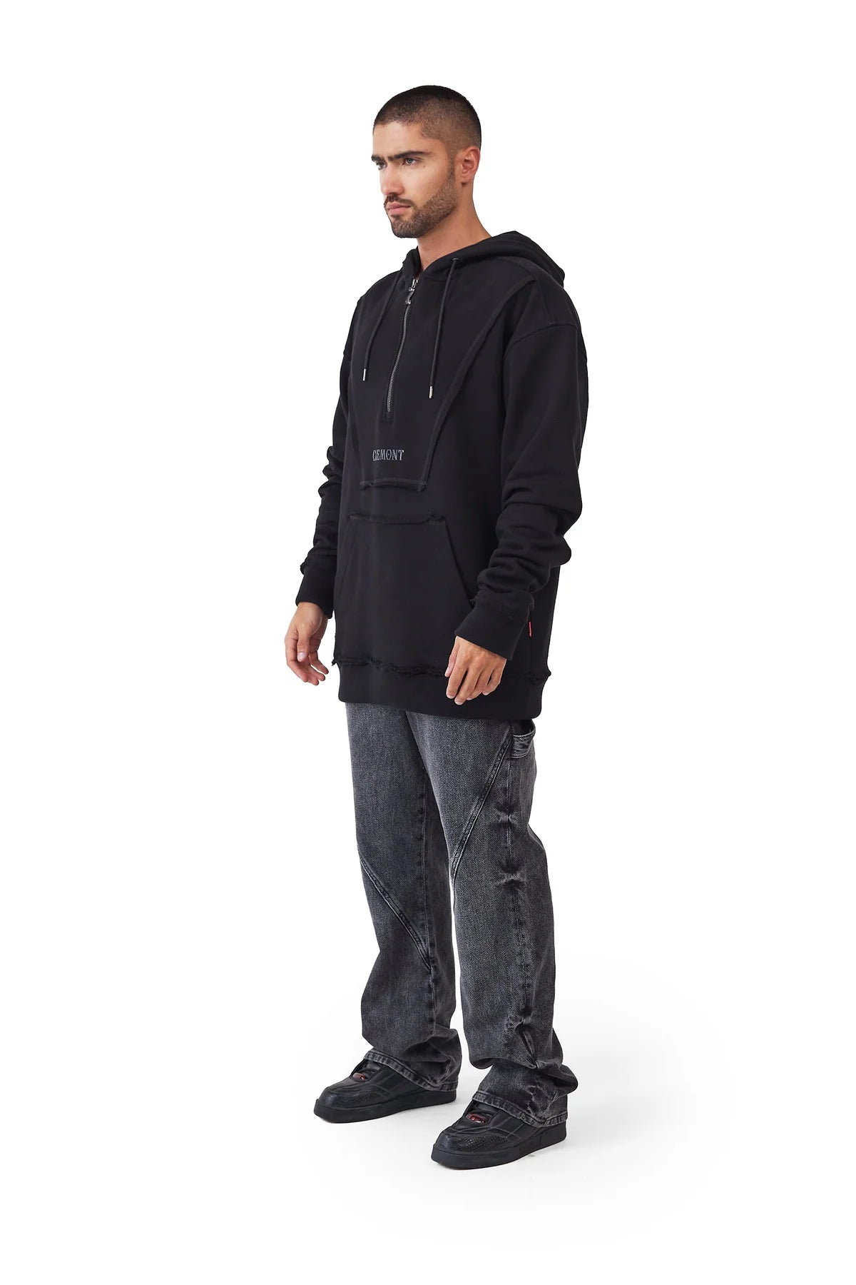 HOODIE CLEMONT OVERSIZED HOMBRE NERO NEGRO