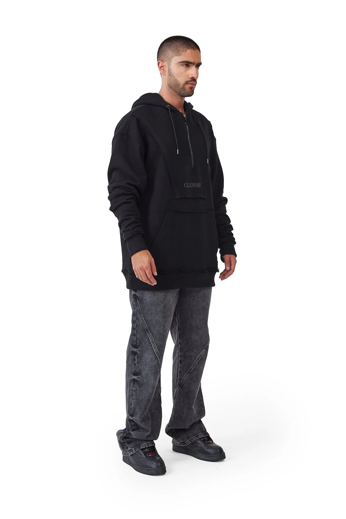 HOODIE CLEMONT OVERSIZED HOMBRE NERO NEGRO