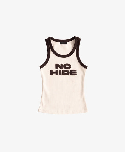 TANK TOP NO HIDE IVORY EMBOSSED