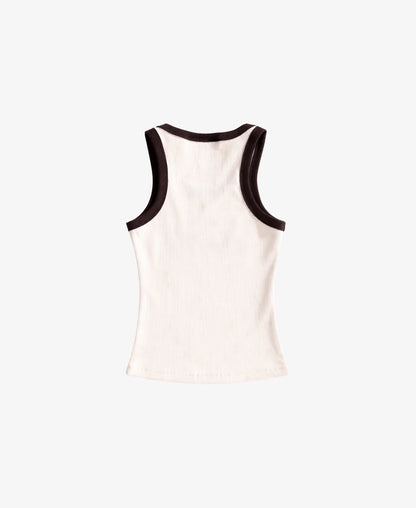 TANK TOP NO HIDE IVORY EMBOSSED