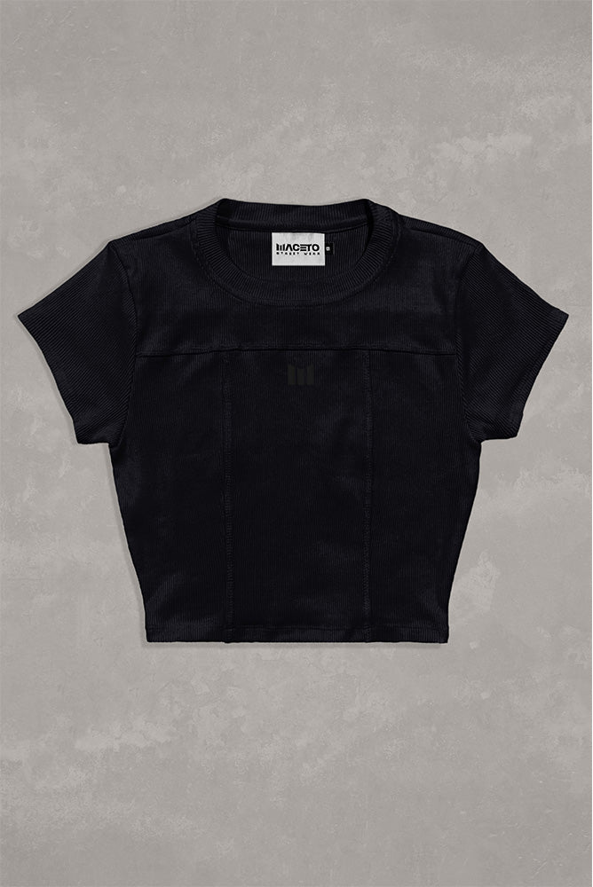 CROP TOP MACETO LISBOA NEGRO