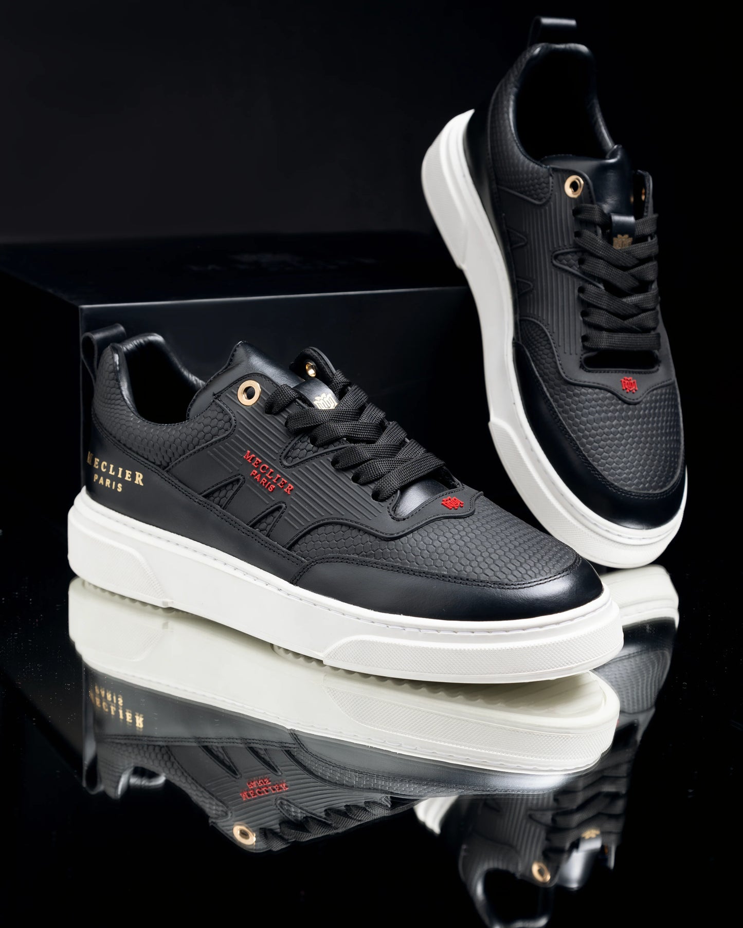 TENIS MECLIER GLOSH VIPER NEGRO BLANCO CUBICK